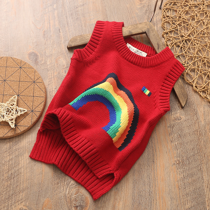 Xuebeiqi trẻ em mùa xuân bông vest nam và nữ bé len dệt kim áo len mẫu giáo vest vườn áo gile cho bé giá tốt