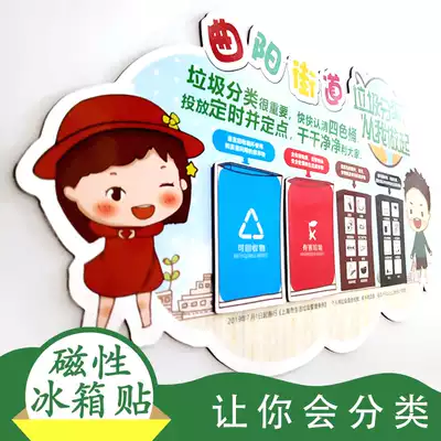 Soft magnetic sheet magnet patch community garbage environmental protection classification education publicity refrigerator patch magnet custom magnetic advertising