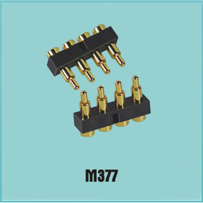 4PIN公母天线顶针连接器贴片pcb插件插头电源信号柱pogopin弹簧针