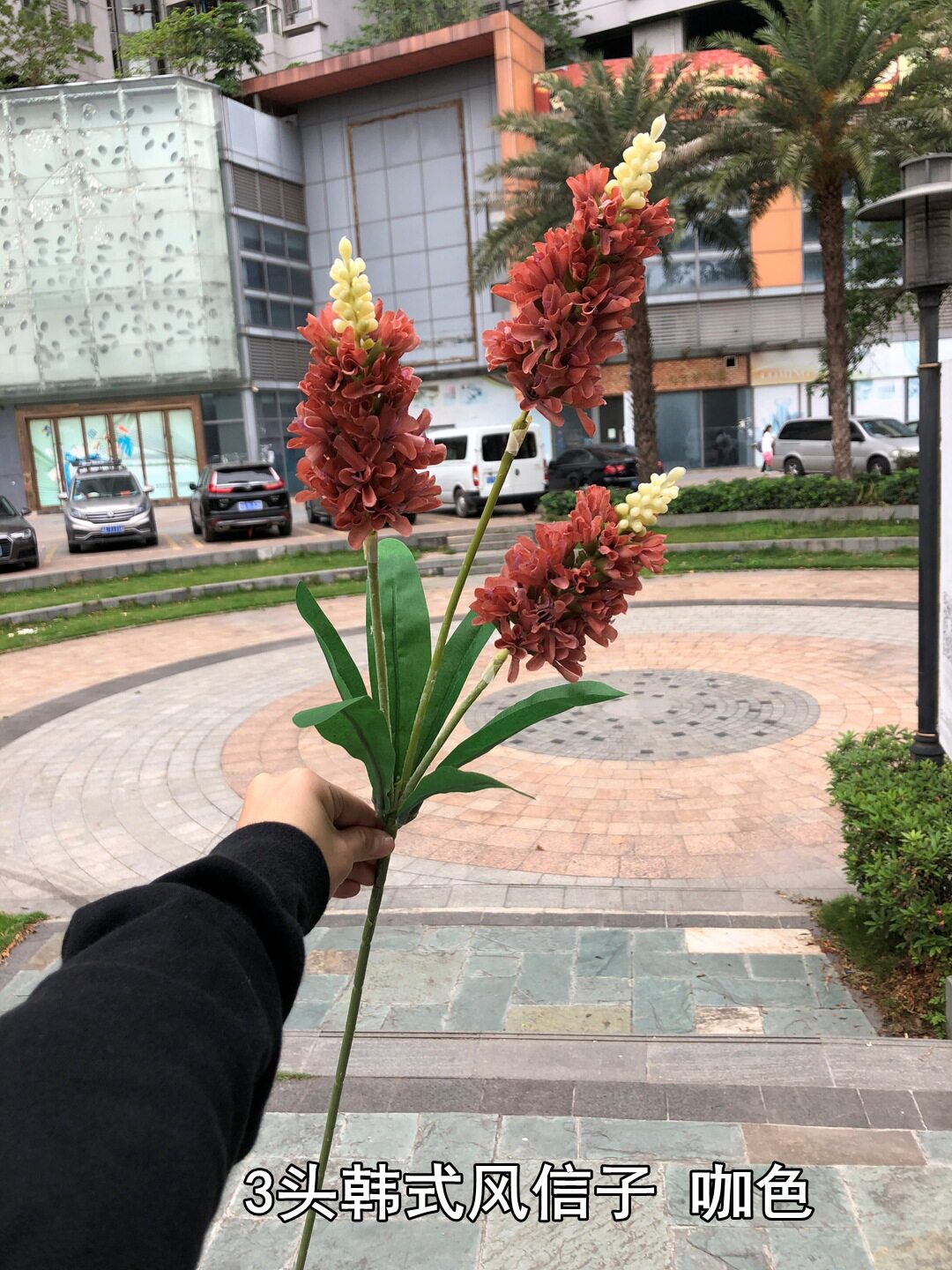 婚庆仿真花把束风信子法式5叉风信子婚礼引花排紫罗兰路引假花详情26