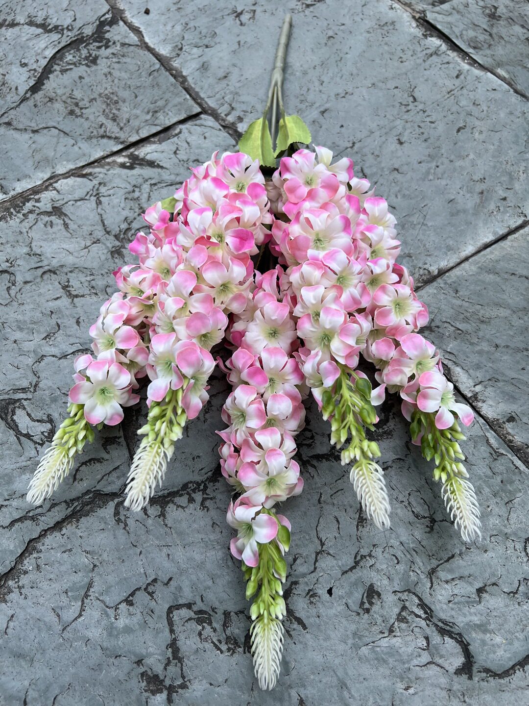 婚庆仿真花把束风信子法式5叉风信子婚礼引花排紫罗兰路引假花详情13