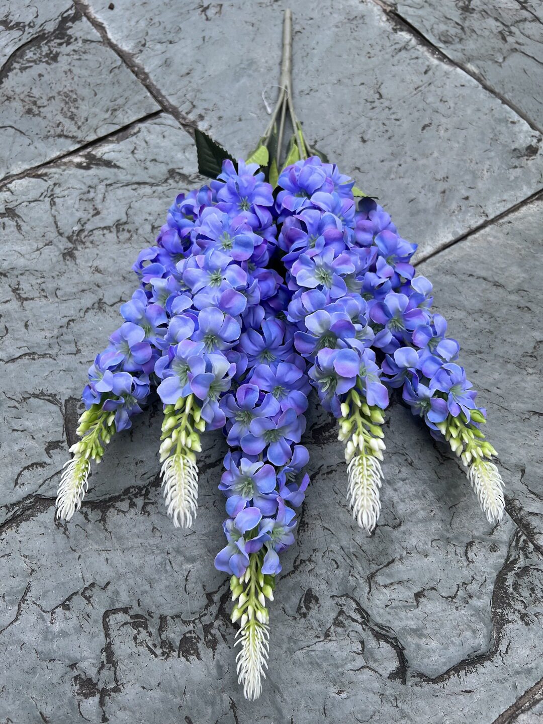婚庆仿真花把束风信子法式5叉风信子婚礼引花排紫罗兰路引假花详情17