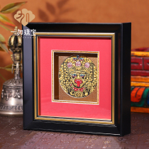 Recommended by X Xiaoqing | Raised gold Zakilam square thangka ornaments