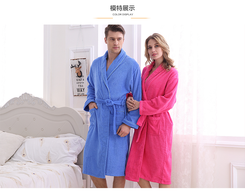 Chui Fick bông áo choàng tắm khăn áo cho người lớn ăn dày thấm khách sạn bông áo choàng tắm nam và nữ yêu đồ ngủ sexy mới nhất 2021