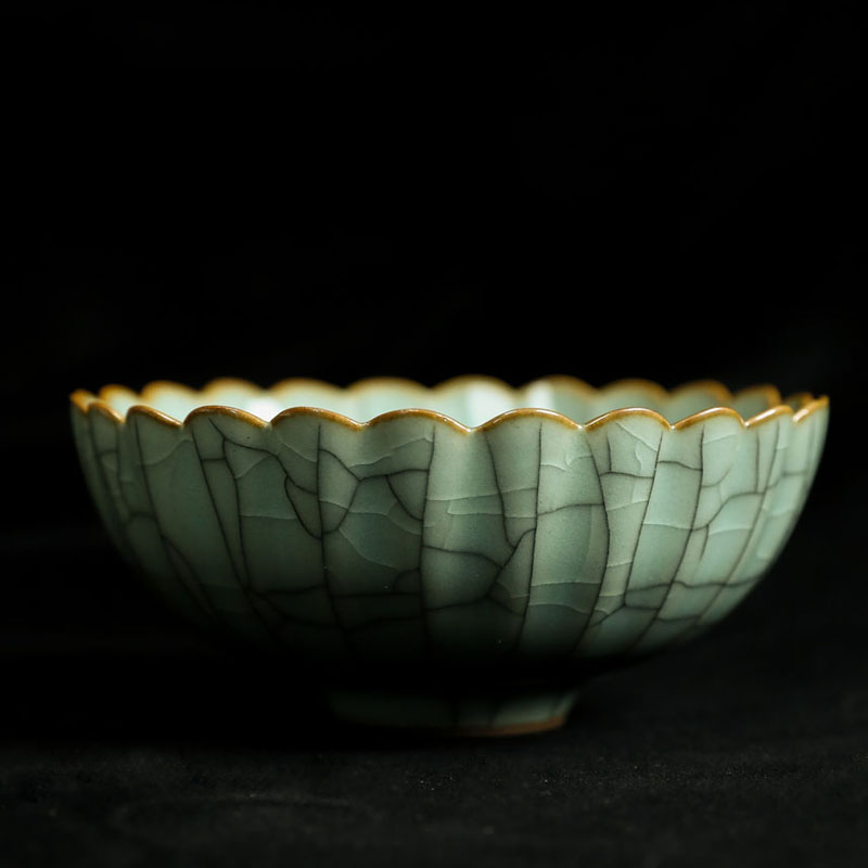 Upper Linghu Kiln Green Porcelain and Tilian to Bowl Open Slice Wedding Celebration Gift Festival Daily Necessities 2 Gift Boxes of Secret Porcelain