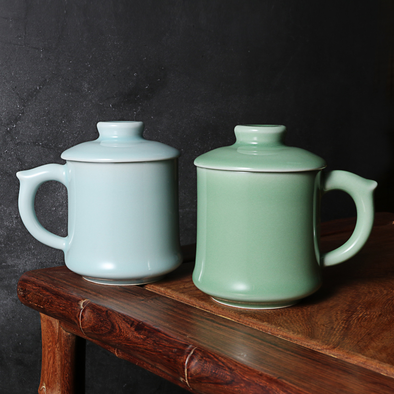 The Yue Kiln Blue Porcelain Gift Box Dress Pair Cup Concentric Pairs Cup Couple Pair Cup Cixi Terte Business Conference Gift