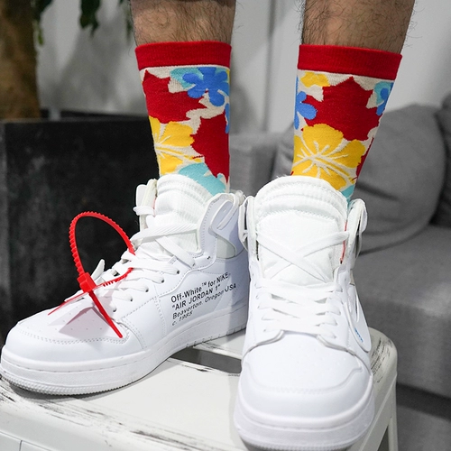 Мультяшные носки, милые японские спортивные брендовые гольфы для влюбленных, средней длины, в корейском стиле