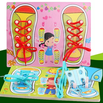 Children's smart toy, cartoon brainteaser for men and women, shoelaces