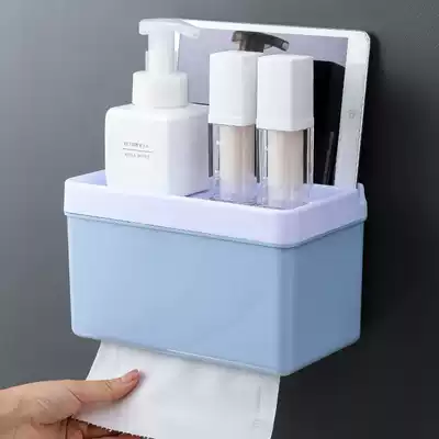 Powder room toilet tissue box Punch-free roll toilet paper tube removable toilet paper toilet paper box Waterproof toilet paper shelf Toilet paper box