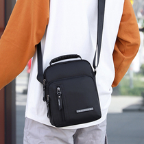 Business leisure multifunctional mens small backpack waterproof change mobile phone portable shoulder shoulder bag nylon mens bag