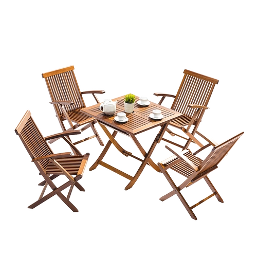 Sunshine Outdoor Складные столы с твердым деревом и комбинации стулья Простые современные повседневные стол