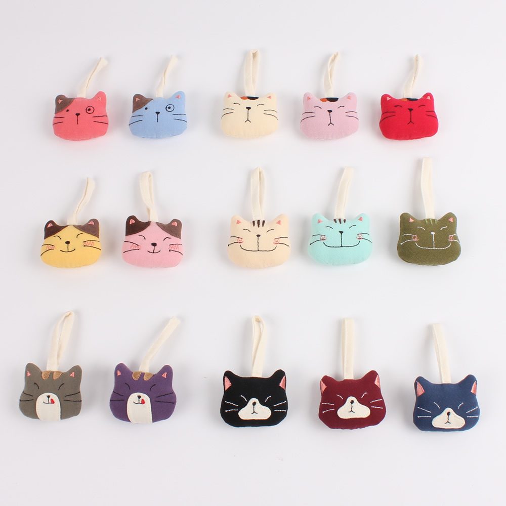 New Taiwan Kile cat fabric women's bag keychain zipper pendant female cute creative decoration cartoon 120543