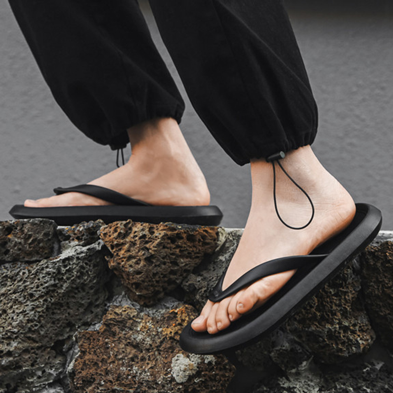Flip-flops women's summer home indoor bath non-slip couples home stepping on shit sandals men's outer wear