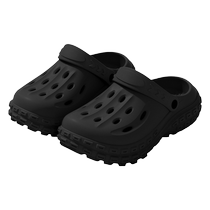 Mens external wear Crocs 2024 new summer non-slip anti-odor shit-stomping thick-soled beach toe sandals and slippers for men