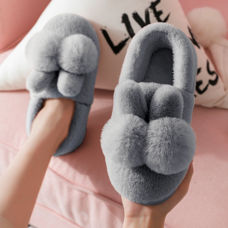 Roll Cat Sensation Cotton Slippers Women's Bag Heel Winter Residence Lunar Subroom Lovely Thick Sole Warm Fur Cotton Shoes Winter