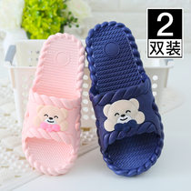 Couple plastic slippers home summer women indoor non-slip home home bath cute soft bottom cool drag men summer