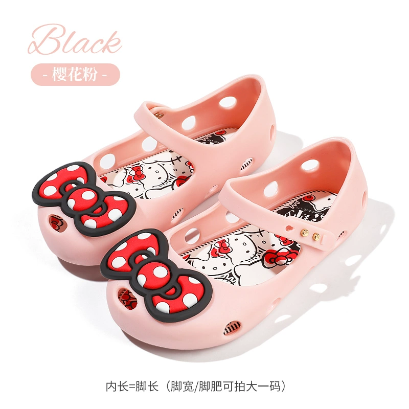 2020 dép mùa hè mới cho các bé gái HelloKitty chúa ròng đỏ đáy dép chống trượt mềm Baotou trẻ em 