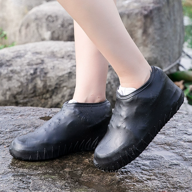 Transparent silicone giày không thấm nước mưa bìa nam và nữ trượt khởi động kháng bộ di động ngoài trời giày bao gồm giày nước mưa cho trẻ em 