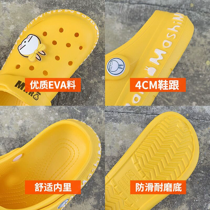 Crocs 2020 nữ dày đáy ins triều cổ tích thể thao gió dép dép mùa hè phụ nữ sinh viên mới trượt 