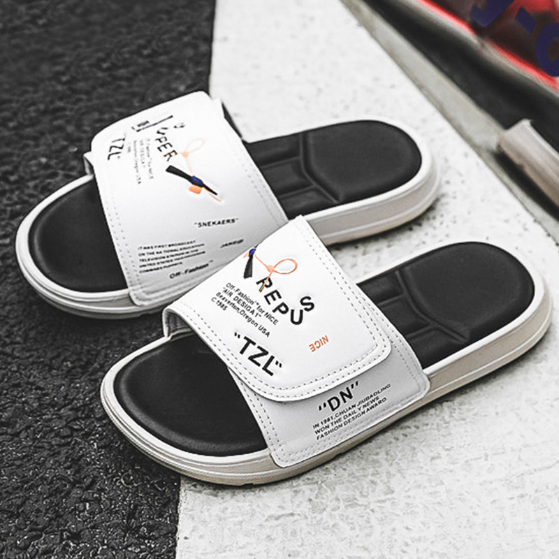 Sports slippers men's trend summer outer wear non-slip wear-resistant 2021 new net red beach men's sandals and slippers outdoor