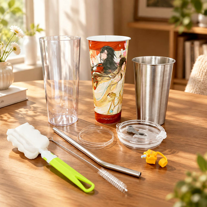 Tea Hundred Paths Co-Branded with Heaven Official's Blessing Pp Cup Modification Materials 304 Stainless Steel Inner Liner Acrylic Outer Shell Set Tea Hundred Paths Co-Branded with Heaven Official's Blessing Pp Cup Modification Materials 304 Stainless Steel Inner Liner Acrylic Outer Shell Set