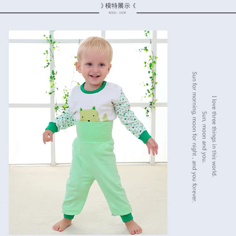 Bé trai và bé gái áo len cotton mùa thu quần dài quần nữ Kho báu bé đồ lót phù hợp với quần áo 0-6-12 tháng quan lot tre em