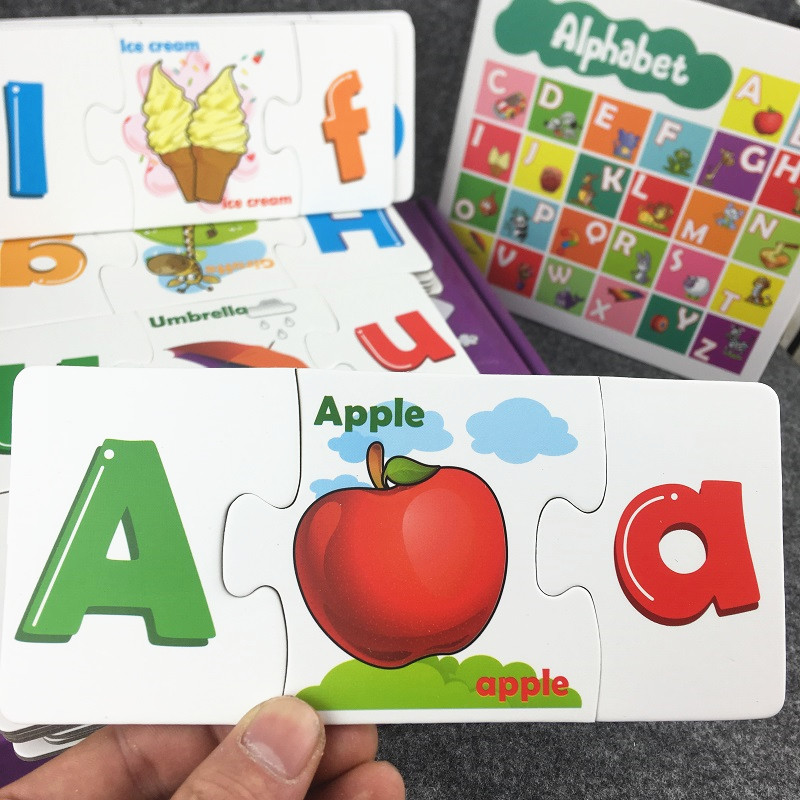 English English alphabet card English 26 upper and lower case natural phonics Full set of teaching aids Large primary school teacher