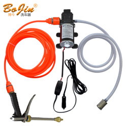 12V Car Wash High Pressure Commercial Portable All-Copper Car Wash Machine Self-Service Mini Household Car Wash Pump