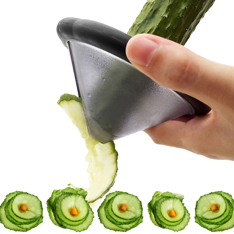 Creative Salad Curator Spiral Vegetable Fruit Slicer Carrot Cucumber Planter FIGURE SCULPTURE FLOWER TOOL KNIFE