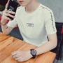 Mùa hè 2018 mới 9,9 nam áo thun ngắn tay nam sinh viên Quần áo mỏng cá tính Phiên bản Hàn Quốc theo xu hướng từ bi áo thun trắng trơn
