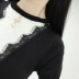 Mùa hè phiên bản mới của Hàn Quốc thời trang cổ tròn Áo len ngắn tay áo len khí chất hoang dã bó sát nửa tay phụ nữ áo len mongtoghi Áo / áo thun