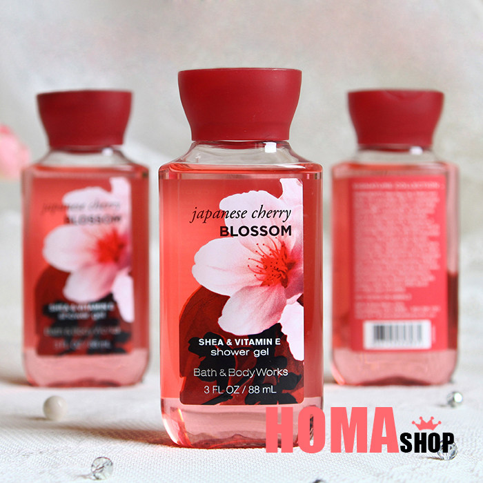 15 Japanese Cherry Blossom Shower Gel 88ml Travel Pack Fragrance Moisturizing BBW BathBody Works