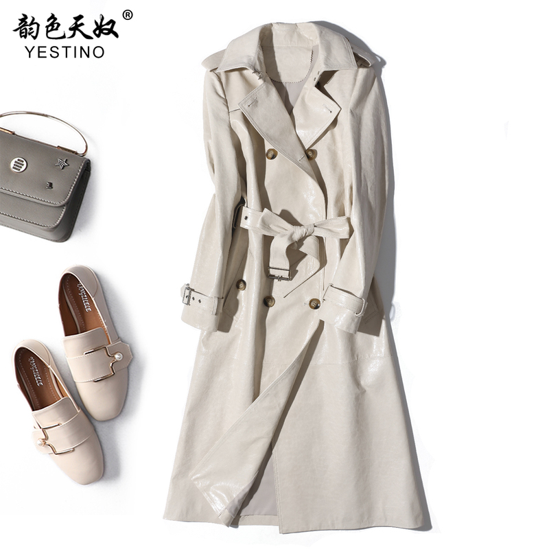 Luxury European Brand 2026 Autumn and Winter New Genuine Leather Coat for Women, Long Oil-Waxed Sheepskin Trench Coat with Waist-Cinching and Windproof Features Luxury European Brand 2026 Autumn and Winter New Genuine Leather Coat for Women, Long Oil-Waxed Sheepskin Trench Coat with Waist-Cinching and Windproof Features