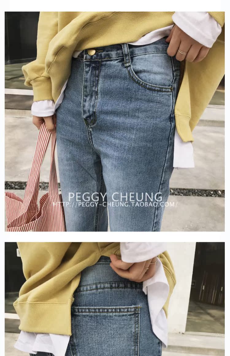 Quần jeans nữ Hồng Kông 2018 phiên bản Hàn Quốc mới của quần retro gió sang trọng cho học sinh quần ống rộng chín quần mùa hè quần jean nữ đẹp