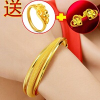 Coil dragon and phoenix gold-plated bracelet, gold bracelet jewelry, starry sand gold bracelet, gold-plated bracelet for women