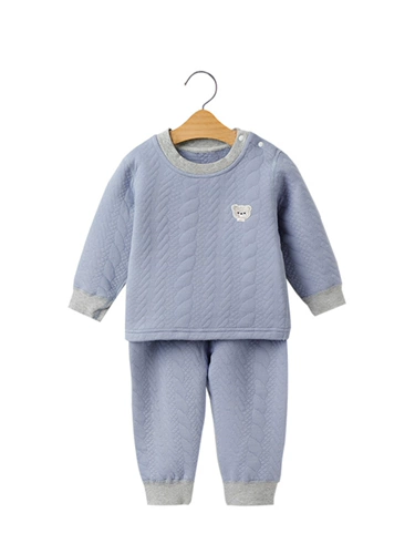 Детское удерживающее тепло нижнее белье, комплект для мальчиков, хлопковые штаны, детская зимняя пижама, увеличенная толщина, осеннее