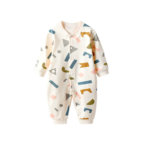 Детское демисезонное осеннее хлопковое зимнее боди для новорожденных, детская пижама