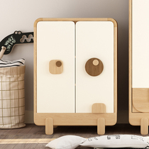 Stay Solid Wood Fighting Cabinet Children Side Cabinet Small Wardrobe Small Cupboard Brief Mini Cartoon Cabinet Log Locker
