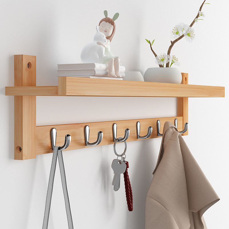 Coat and coat hook rack wall hanger door entry wall hanging bedroom bag rack porch wall hook
