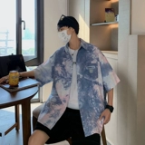 Шелковая летняя тонкая рубашка, мужская куртка, оверсайз