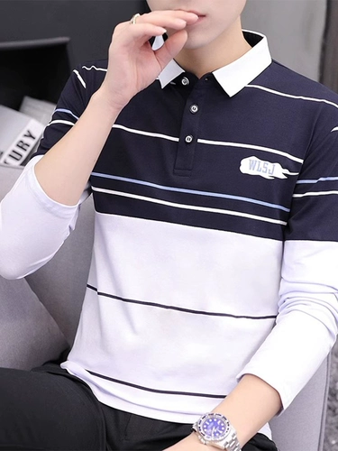 Футболка polo, лонгслив, осенняя, в корейском стиле