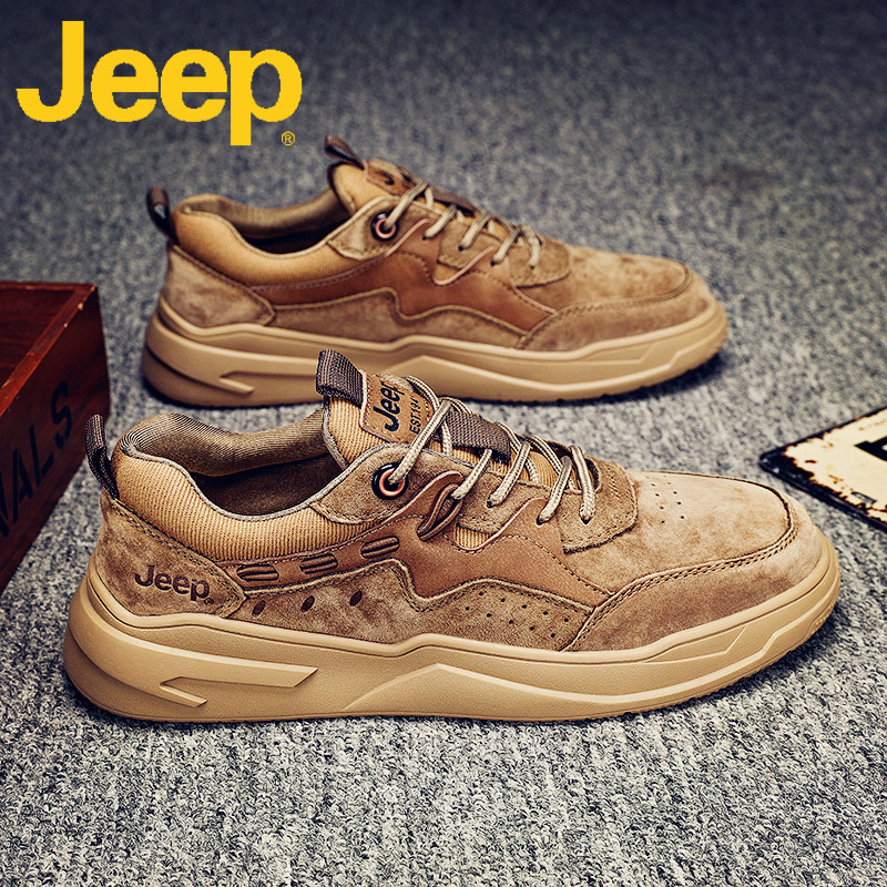 jeep Jeep men's shoes 2022 new tide shoes summer breathable leather and casual shoes male plate shoes