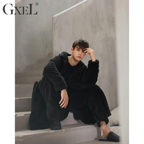 Coral Suede Pajamas Mens Autumn Winter Style Thicken Plus Suede Longs Pyjamas Can Outwear Mens Winter Flannel Suede Home Clothes