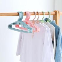 Plastic Non-slip Hanger Adult Children Home Containing Clothing Bracing No-Mark Harnesses Plus Coarse Dry And Wet Clothes Hanger Fixing