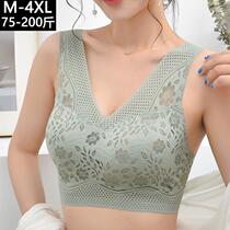 Thin beautiful back-wrapped chest vest for women push-up without wires with breast pads to collect secondary breasts and bottom large size seamless bra