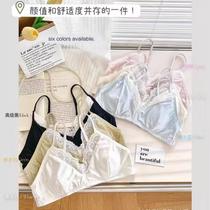 New Product Lace High School Student French Triangular Cup Underwear Womens Seamless Wireless Smooth Comfort Bra Customized