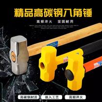 Manufacturer wood handle iron handle wrought steel polished iron hammer head 2P3P4P6p8p shockproof reverse pile hammer anise hammer set to do