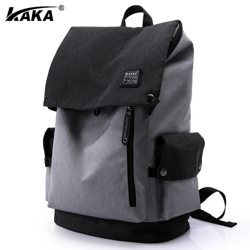 Kaka men's double shoulder bag Men's Han version Leisure Shoulder Bag Boys College School Bag Outdoor Travel Bag Computer Bag