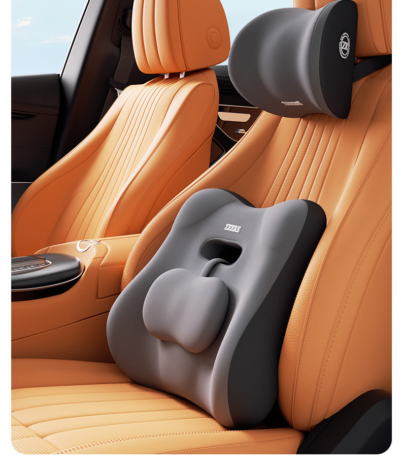 Car Lumbar Support Pillow for Long Sitting, Seat Cushion for Drivers, Car Seat Lumbar Support, Waist Pad