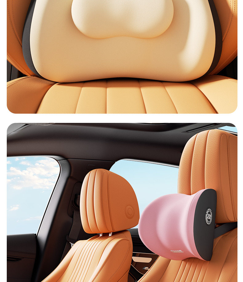 Car Lumbar Support Pillow for Long Sitting, Seat Cushion for Drivers, Car Seat Lumbar Support, Waist Pad